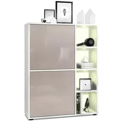 HIGHBOARD Cuba Türen in Sandgrau Hochglanz