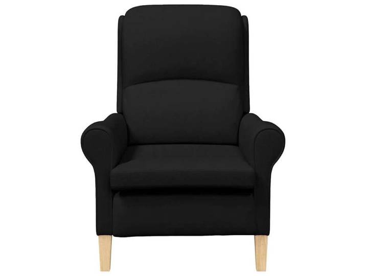 Confortable Fauteuil simple pour salon bureau chaise relax Noir tissu__27811