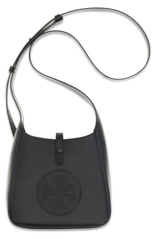 Tory Burch Miller Swing Umhängetasche genarbt schwarz T