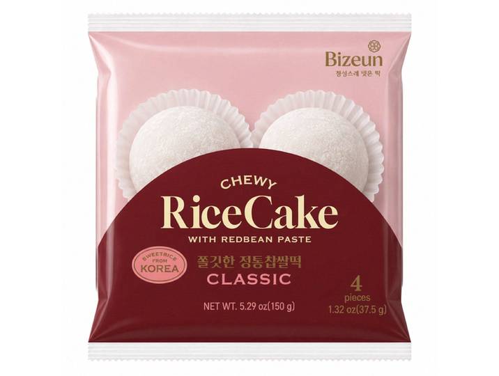 BIZEUN Gâteaux de Riz Moelleux Classiques à la Pâte de Haricots Rouges 150 g (4 Pièces)