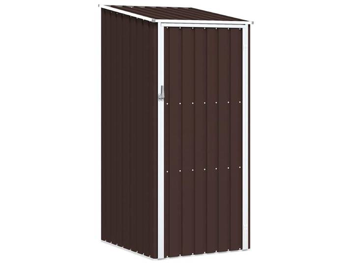 Abri de jardin en acier galvanisé 87x98x159 cm - Armoire à outils extérieure marron pour l'organisation du jardin, abri durable