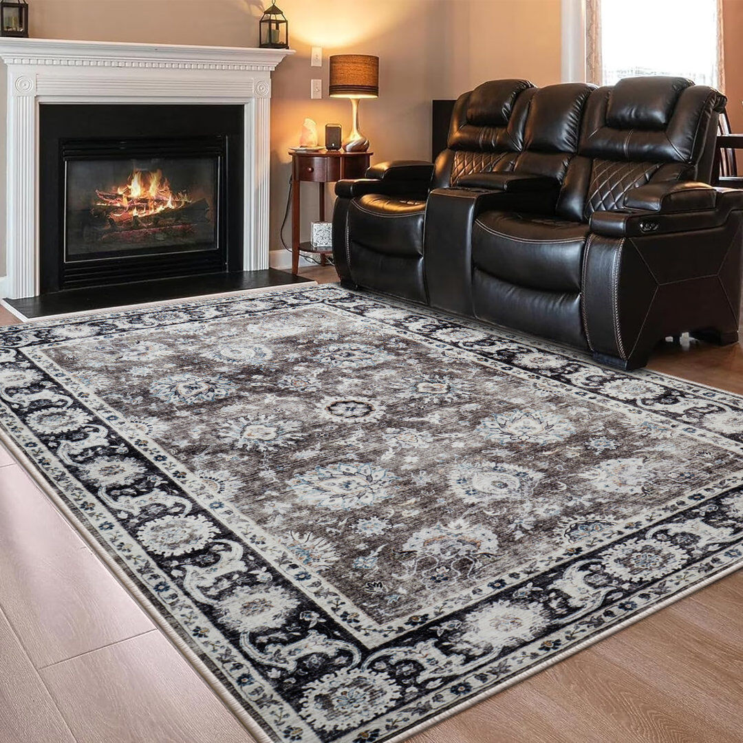 Marlow Home Co. Asmita Rectangle Vintage Look Shaggy Indoor / Outdoor Washable Area Rug Harmony Rectangle 120 x 170 cm