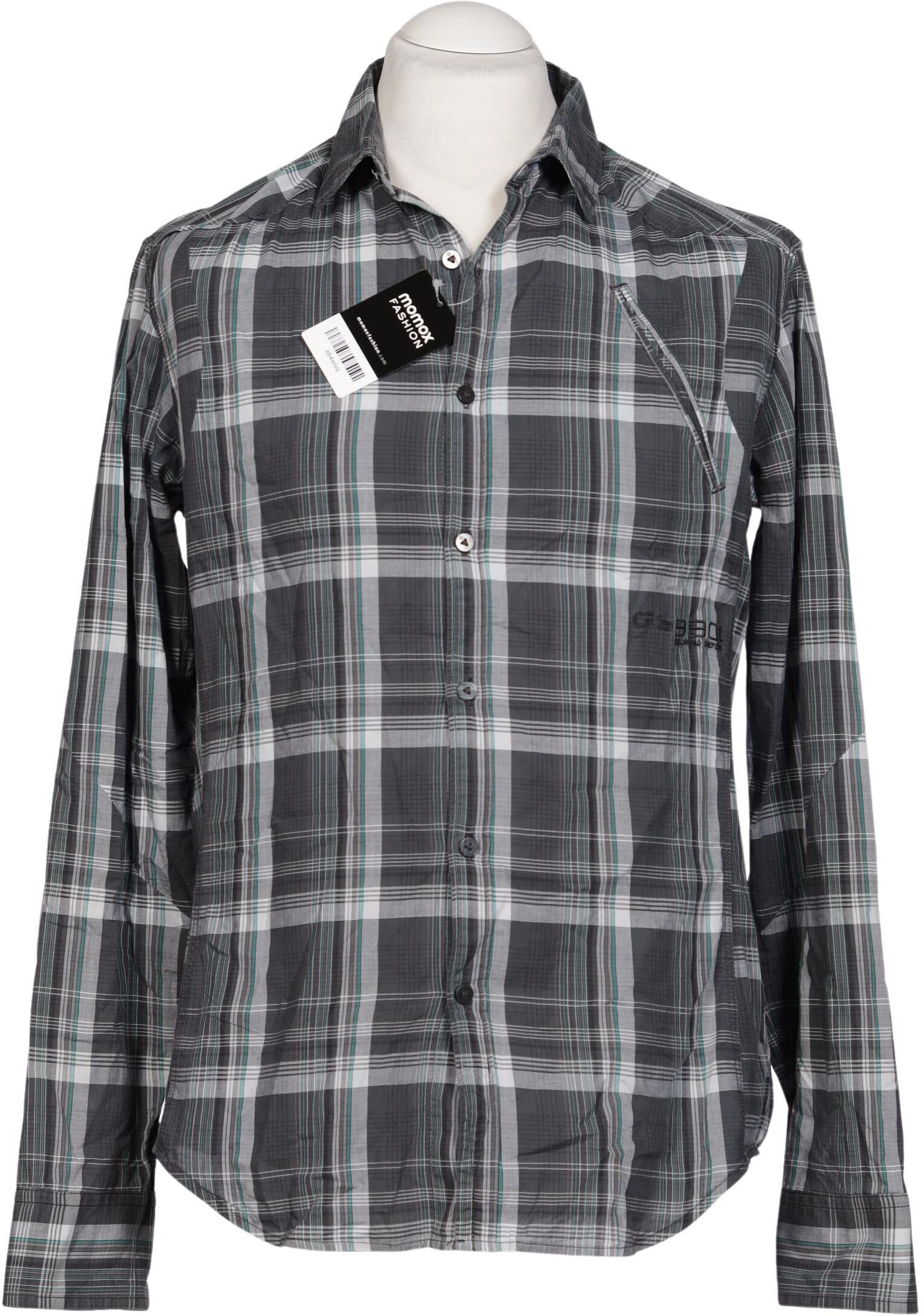 G Star RAW Herren Hemd, Grau, Gr. L, Baumwolle - Second Hand