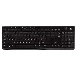 Logitech NL K270 Kabellose Tastatur, US-Layout (Eng. Int., Kabellos), Tastatur, Schwarz
