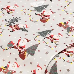 Baumwollstoff Santa modern "Sina", creme-color