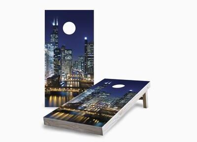 Skip's Garage Chicago Regulation 2x4 Cornhole Game Set