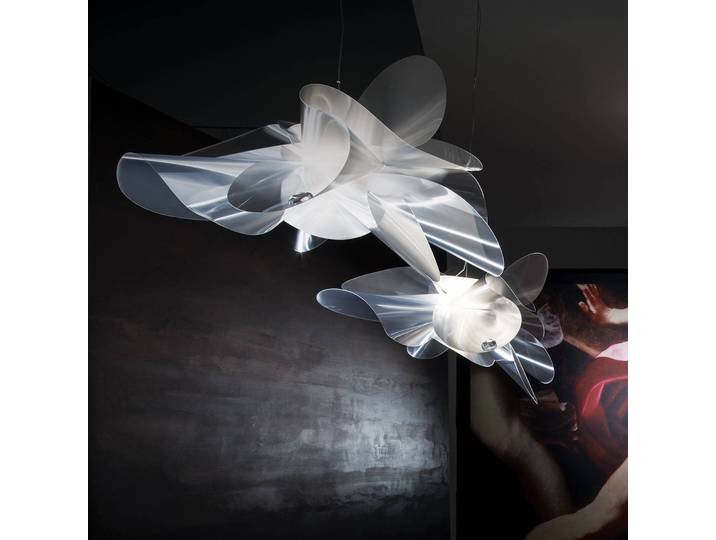 Slamp Designer Hängelampe Étoile, dimmbar, klar / transparent, für Wohn- / Esszimmer, Kunststoff, Design, Pendelleuchte