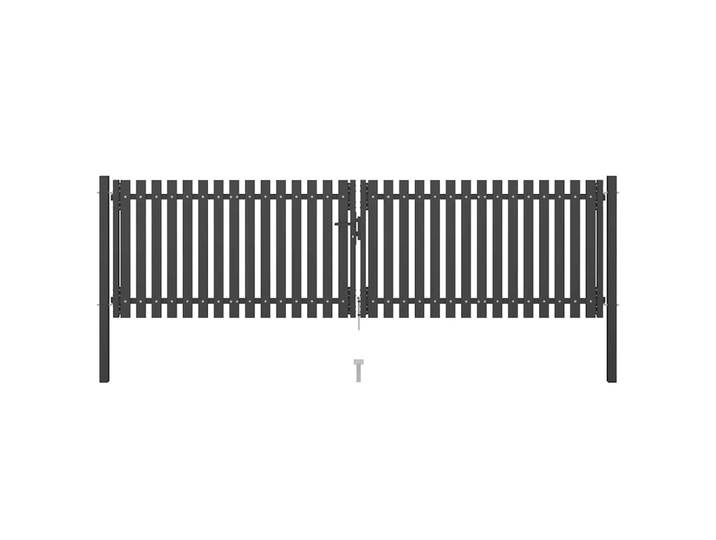 vidaXL Gartentor aus Stahl 400 x 75 cm Anthrazit