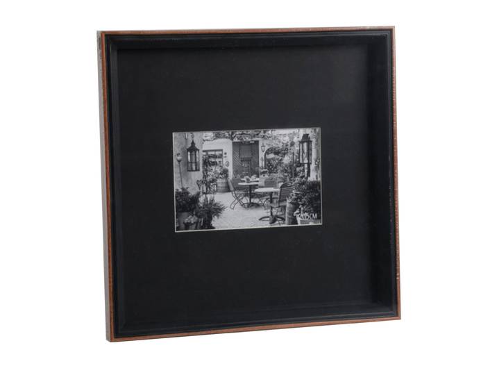 Bilderrahmen, schwarz-braun, 27 x 27 cm