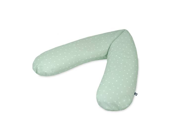Stillkissen JULIUS ZÖLLNER Stary , grün, B:25cm H:15cm L:190cm, Baumwolle, Funktionskissen, Stillkissen