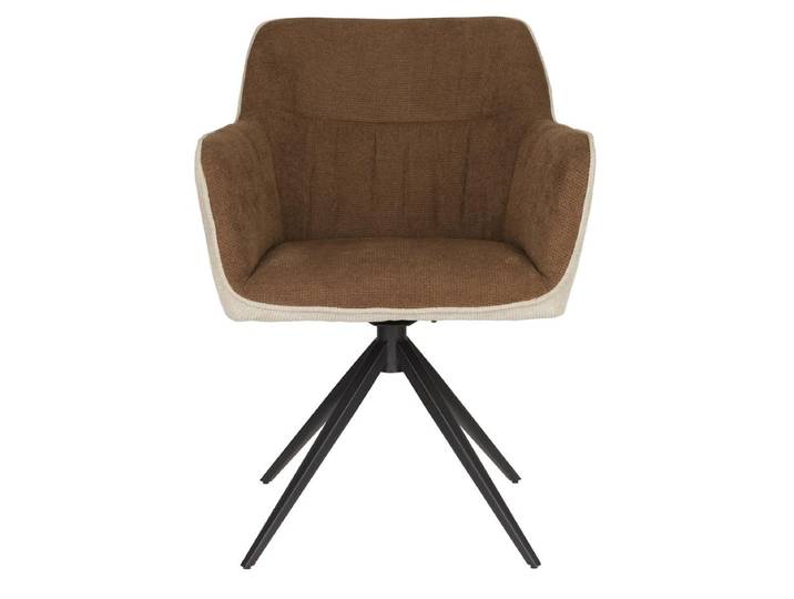 Sessel Daley 2er-Set – aus Stoff - Braun - Luxusbetten24
