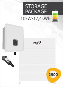 FoxESS 3ph 10kW Hybrid + ECS 2900 6-er Stapel - 17.28kWh + Stick