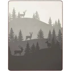 Biederlack Kuscheldecke Deerlight 150 x 200 cm Mischgewebe Grau