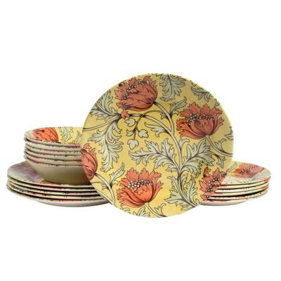 CreaTable Florentina bunt Kombiservice 18-tlg Steingut