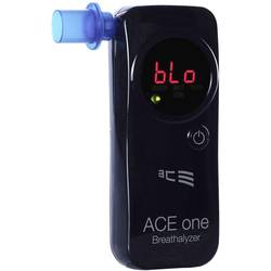 ACE one Alkoholtester Schwarz 0 bis 4 ‰ inkl. Display, Countdown-Funktion, Verschiedene Einheiten anzeigbar 107004