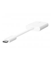 Belkin Connect Audio + Charge USB-C auf Kopfhörer-/Ladeadapter 24 pin männlich zu weiblich 14 m weiß USB Power Delivery 60W Digital/Daten (F7U081BTWH)