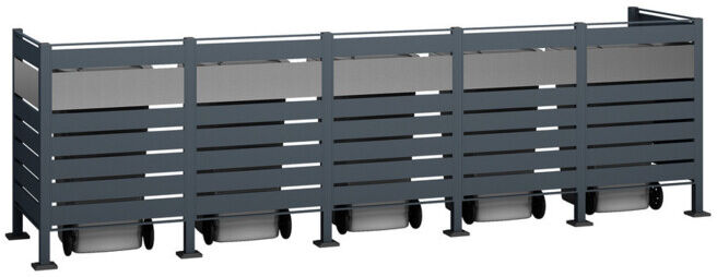 Westmann Cache-poubelles Planum 5x 240L 90 x 410 x 120cm ; 50NRTH GmbH (WMJGBF03-4S-120-5)