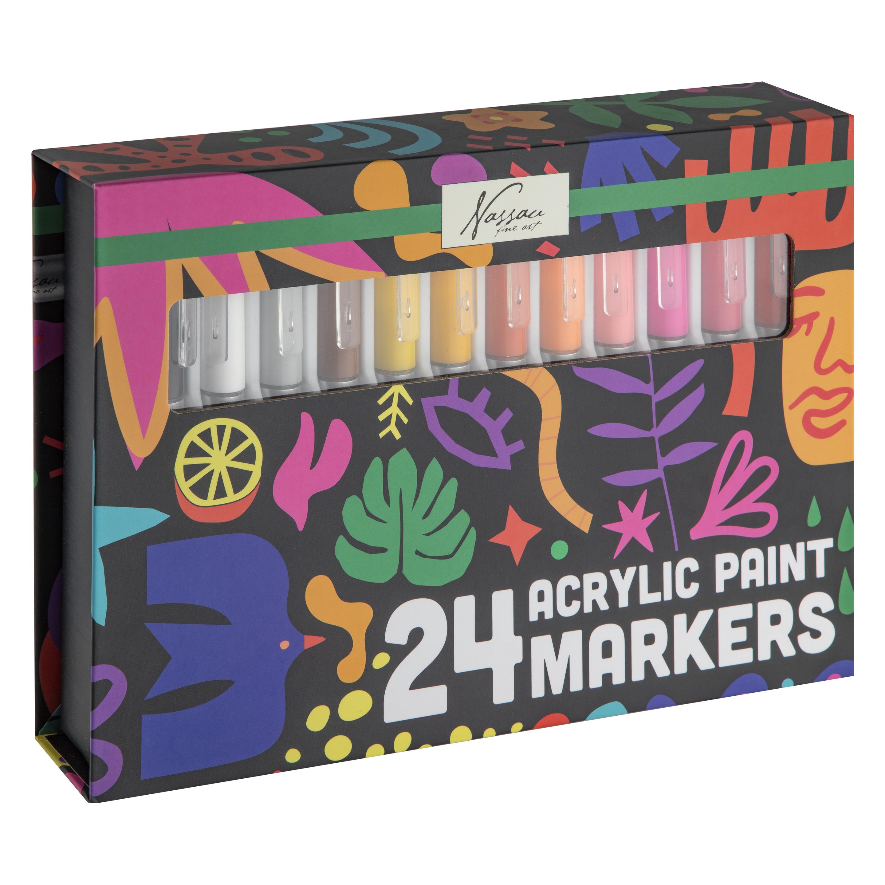 Nassau - Acrylic Paint Brush Markers, 24 Pcs (AR017001) (24x) (AR017001)