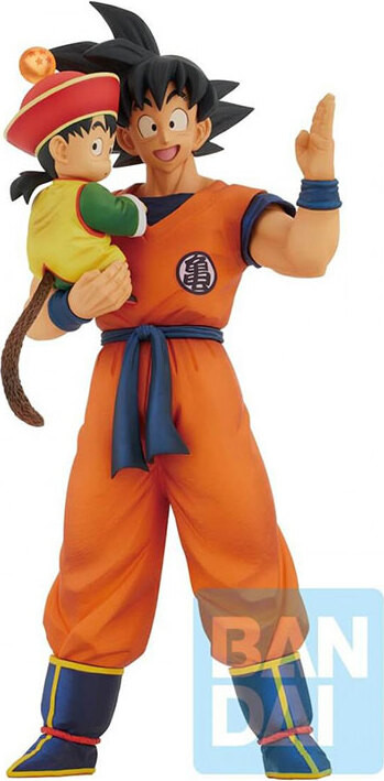 Bandai Ichibansho Dragon Ball Z Son Goku & Son Gohan Figuur, Oranje, 25 cm
