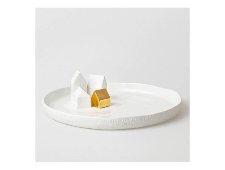 Räder Design Teller Dekoteller Winterlandschaft aus Porzellan Häuser von räder design -