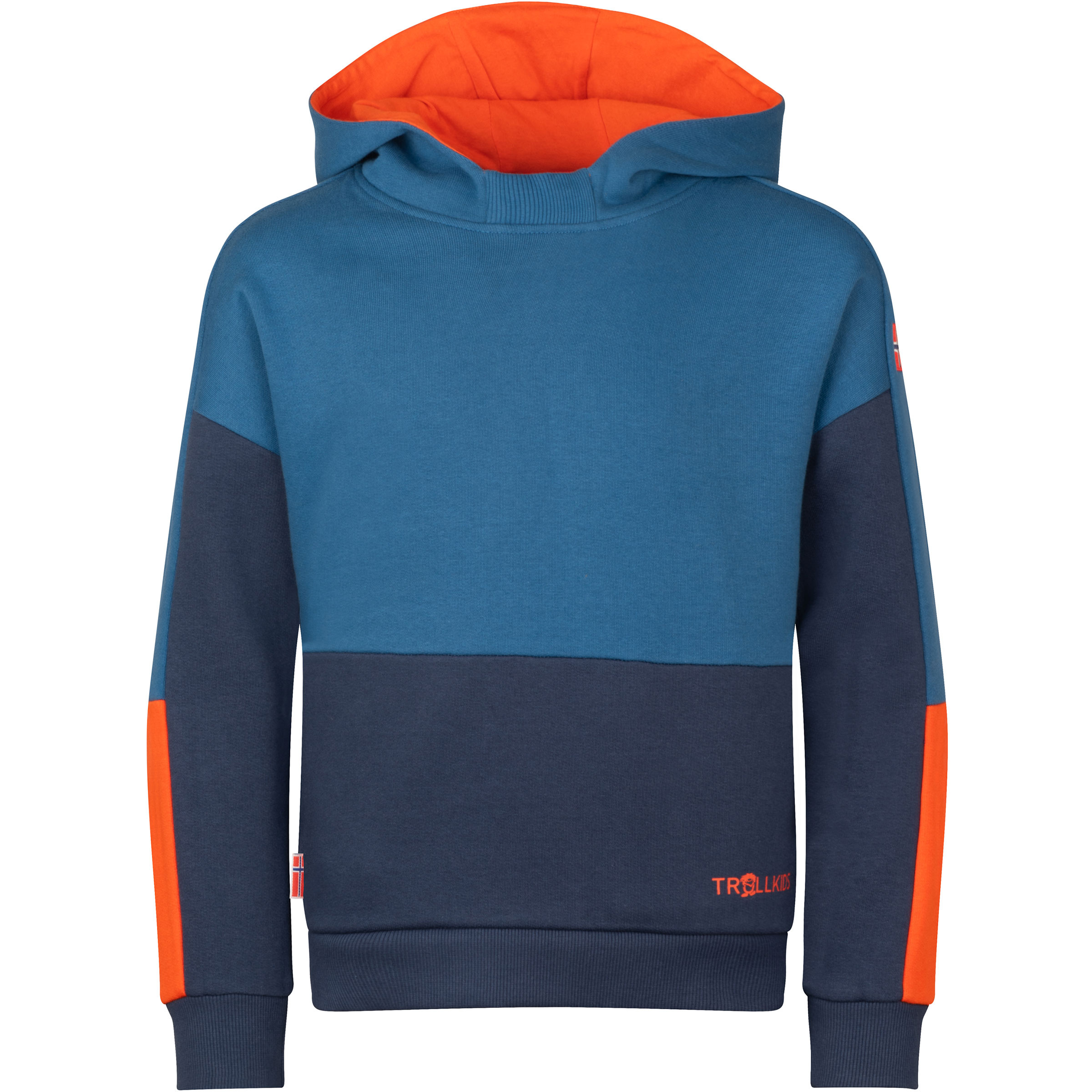 Trollkids Rondane Kinder Hoodies blau Größe 152 Trekking Elastisch