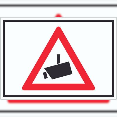 HB-Druck Achtung Videoüberwachung Kameraüberwachung Symbol Aufkleber A7 (74x105mm)