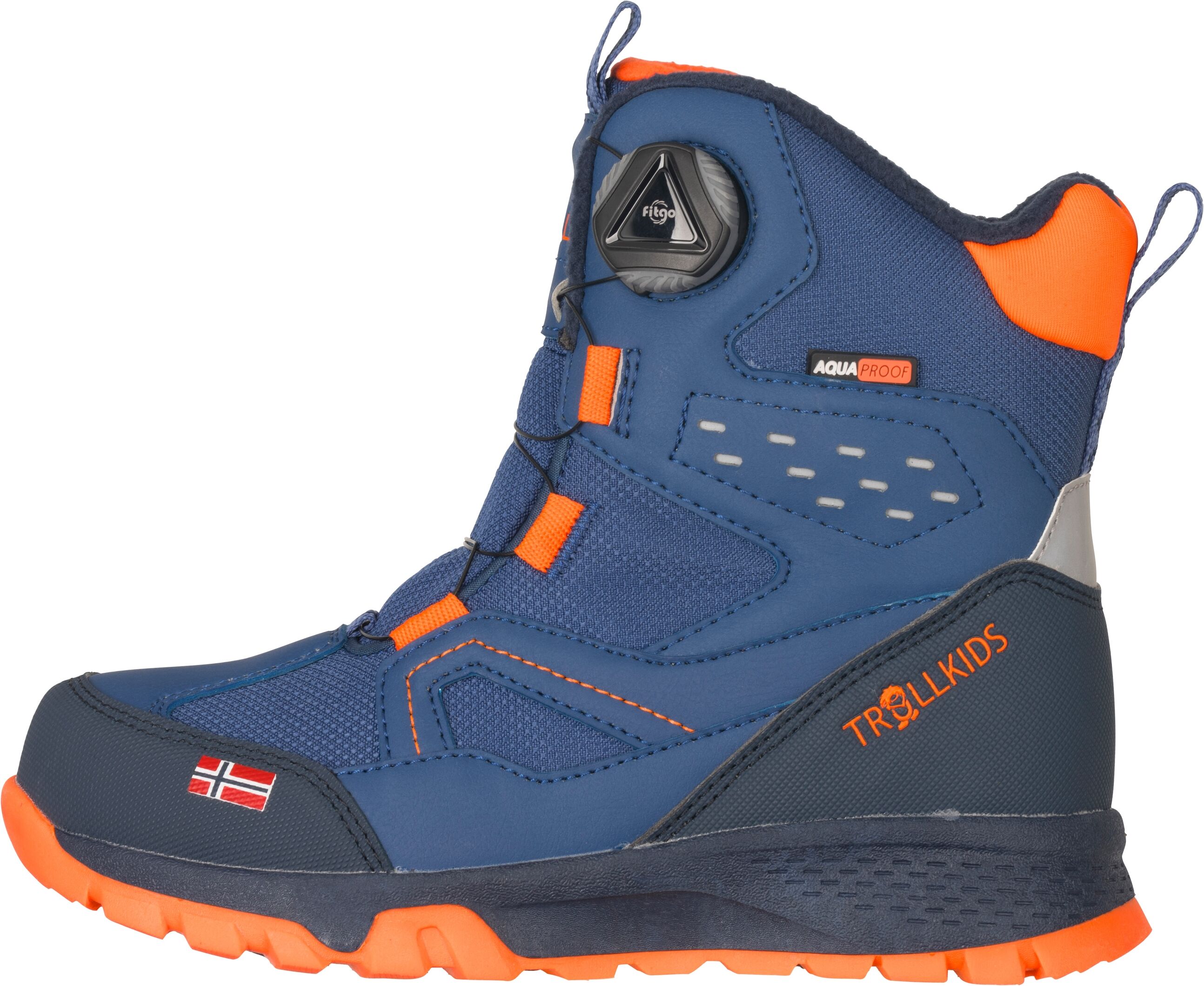 Winterstiefel TROLLKIDS "KIDS KIRKENES WINTER BOOTS", Mädchen, Gr. 31, orange (nordic blau, mystic blau, flame orange), Synthetik, Textil, Schuhe Winterstiefel, Winterschuhe, Winterboots, wasserdicht, reflektierend nordic blau, mystic blau, flame orange 3