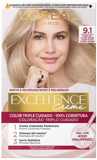 Tinte Excellence Creme 9.1 Rubio Claro Clar