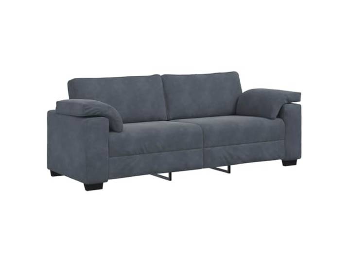 vidaXL 3-Sitzer-Sofa Dunkelgrau 220x77x82 cm Samt