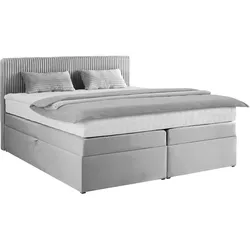 Boxspringbett Rossa in Grau ca. 180x200cm
