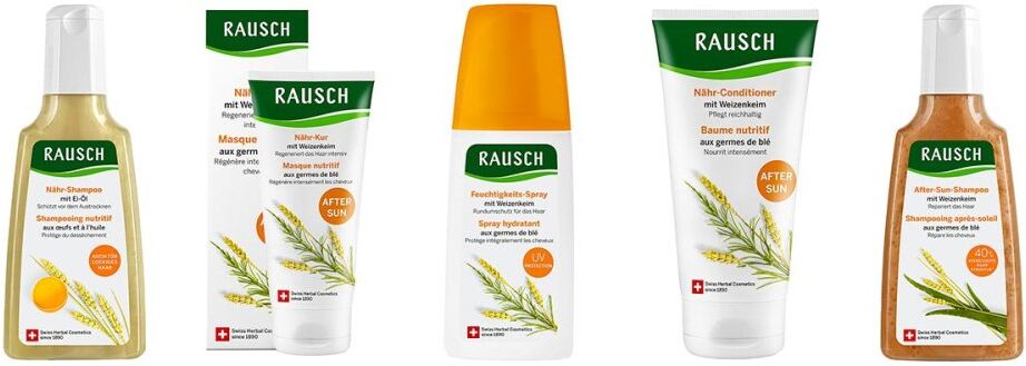 RAUSCH Nährende Haarpflege, Feuchtigk.spray + After Sun Shampoo