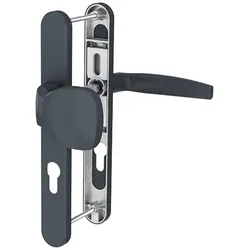 MS Beschläge Türdrücker 72mm Schmalrahmengarnitur Anthrazit Knopf/Drücker Türstärke 39-54mm