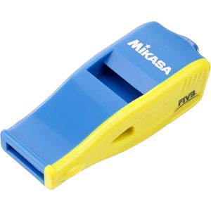 Mikasa Trillerpfeife Beatmaster FIVB, aus Kunststoff, blau/gelb, mit Umhängeband