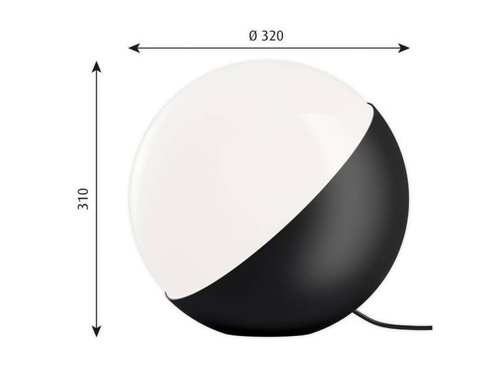 VL Studio Tischlampe, Ø 32cm, schwarz, dim. - Louis Poulsen - Wohnzimmer - Design - Metall