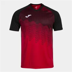 Joma, Herren, Sportshirt, Camiseta Manga Corta Tiger T-Shirt, Rot, Schwarz, M