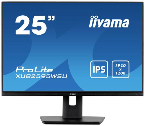 Iiyama Prolite XUB2595WSU-B5 LED-Monitor EEK F (A - G) 63.5cm (25 Zoll) 1920 x 1200 Pixel 16:10 4 ms HDMI, DisplayPort