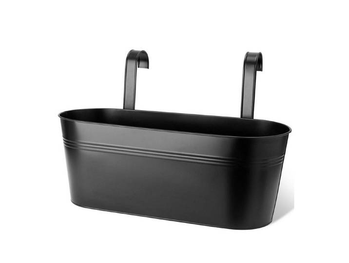 LuxusKollektion Balkonkasten Balkonkasten 3er Set Metall hängend 43 cm abnehmbare Haken