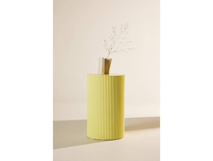 Venture Home Beistelltisch Lenox, runder Beistelltisch, gerillte Optik, Ø 31 cm, Ablagetisch, MDF, strukturierte Seiten, kompakt, dekorativ