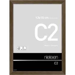Nielsen Bilderrahmen C2 Aluminium 13 x 18 / Struktur Walnuss Matt