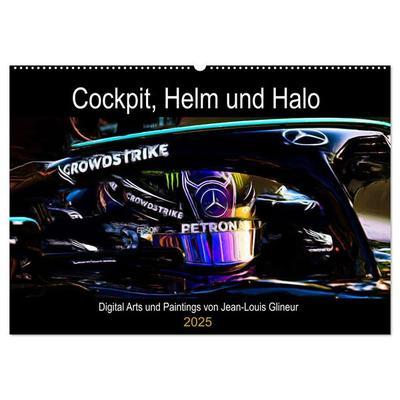 Cockpit, Helm und Halo (Wandkalender 2025 DIN A2 quer), CALVENDO Monatskalender