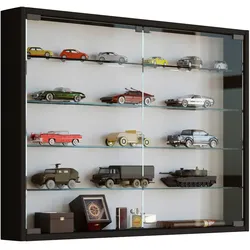 Hängevitrine in Schwarz Mandosa L