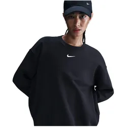 Nike, Damen, Sportshirt, Damen Sportswear Phoenix Fleece Sweatshirt (S), Weiss, Schwarz
