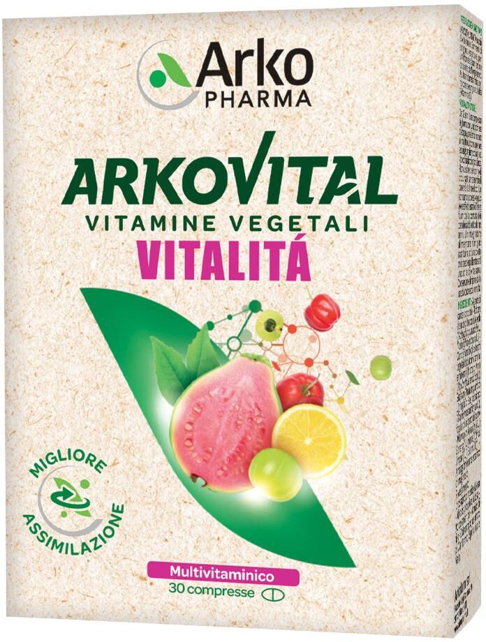 ARKOFARM Srl Arkovital Vitalità 30 Compresse - Integratore Alimentare per Energia e Vitalità