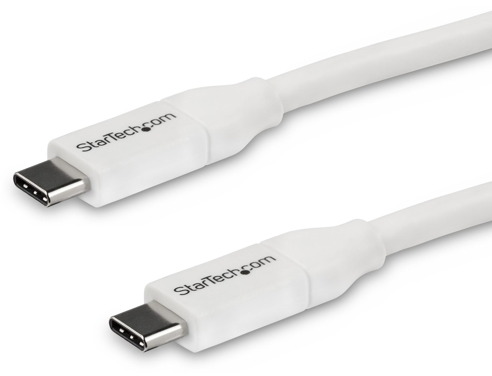 StarTech.com USB-C naar USB-C kabel, 5A vermogenslevering, 4 meter, Wit