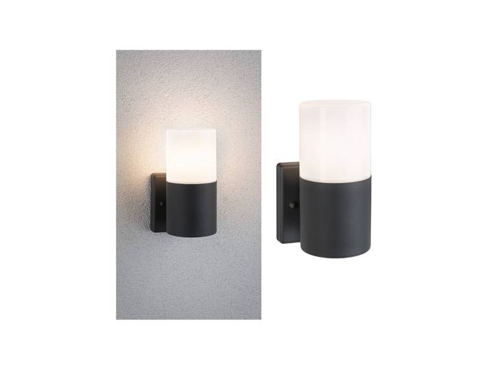 Paulmann Außenwandleuchte Tubs, dimmbar, alu / grau / zink, Metall
