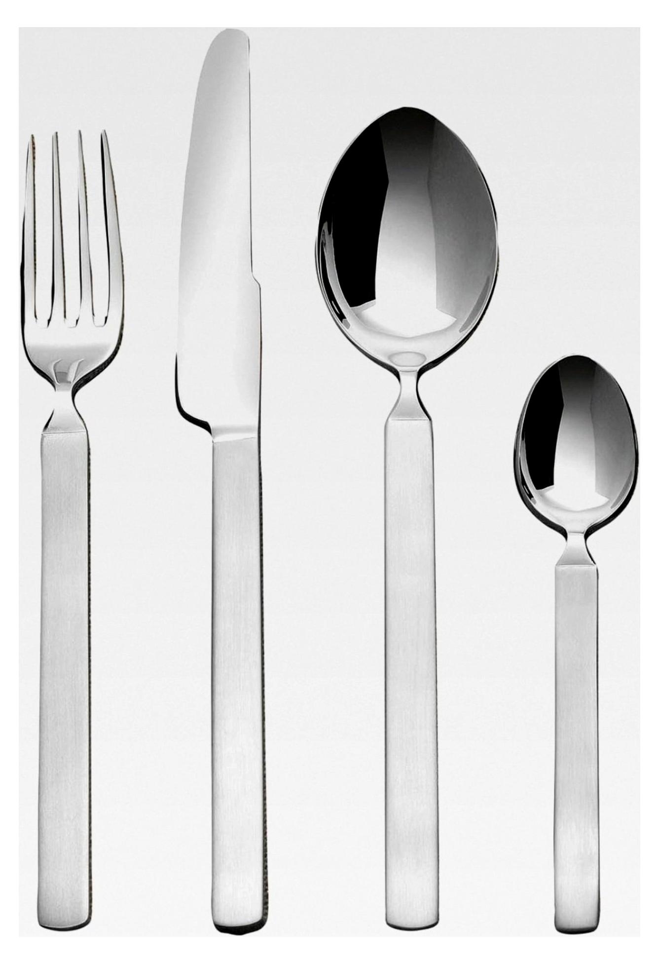 Besteckset 24-teilig aus Edelstahl im italienischen Design
