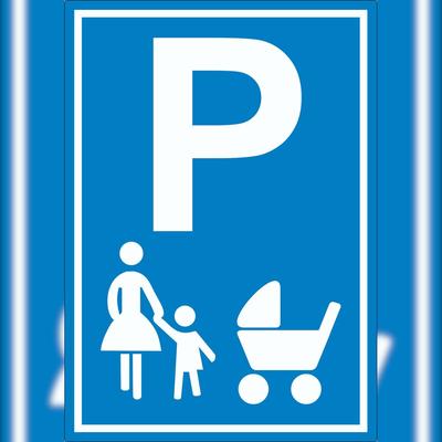 HB-Druck Mutter und Kind Parkplatz Aufkleber Familien Parkplatz A5 (148x210mm)