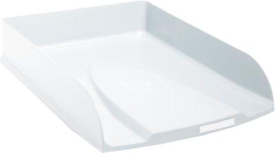 Exacompta Briefablage Combo Styli Autentik, A4+, aus recyceltem Kunststoff, stapelbar, Etikettenhalter, 6er-Set, weiß