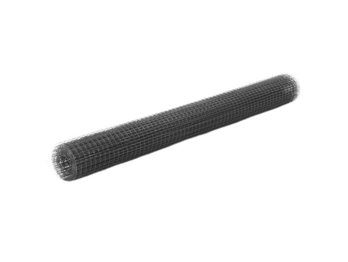 vidaXL Drahtzaun Stahl mit PVC-Beschichtung 10x1,5 m Grau