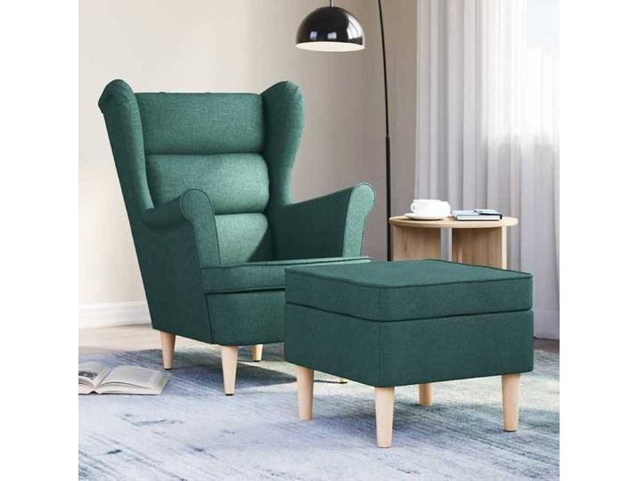 Promo 2026  Fauteuil avec repose-pied 74x84x100 cm - Fauteuil TV/Chaise de sofa Vert foncé Tissu 3845